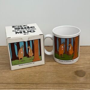 The Far Side Mug “Bummer of a Birthmark Hal” Deer Official Gary Larson 1986 Vtg